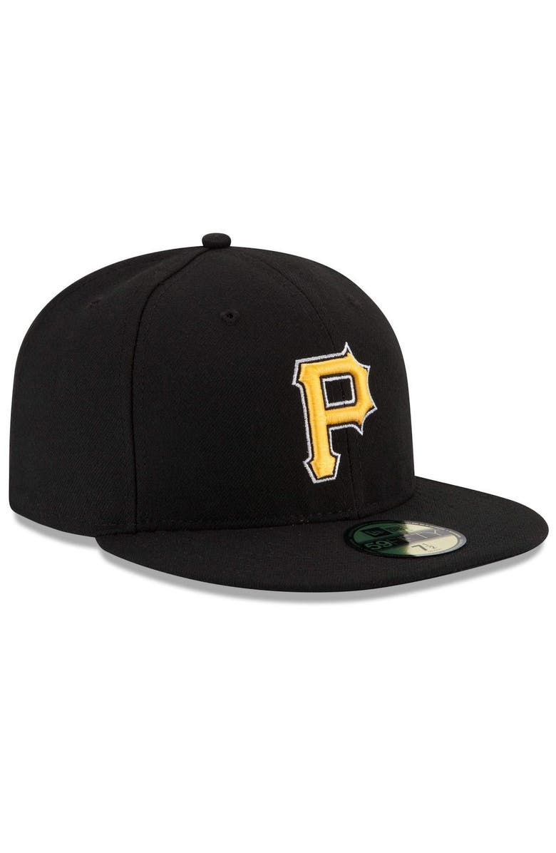 New Era Men's New Era Black Pittsburgh Pirates Alternate Authentic Collection On-Field 59FIFTY Fitted Hat, Alternate, color, Black