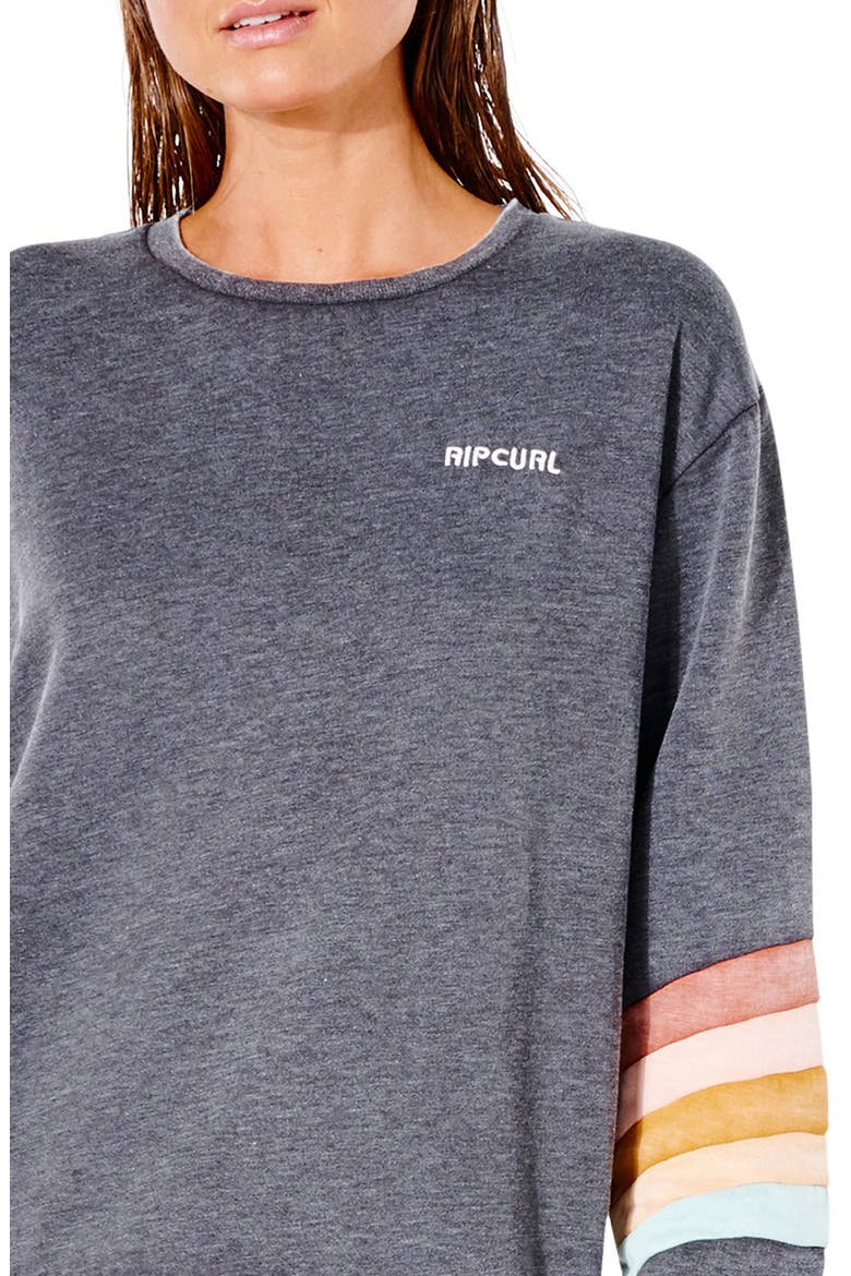 Sunseeker Stripe Sweatshirt, Alternate, color, WASHED BLACK