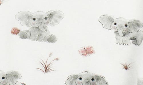L'ovedbaby Baby Elephant Ruffle Organic Cotton Bubble Romper In Baby Elephant
