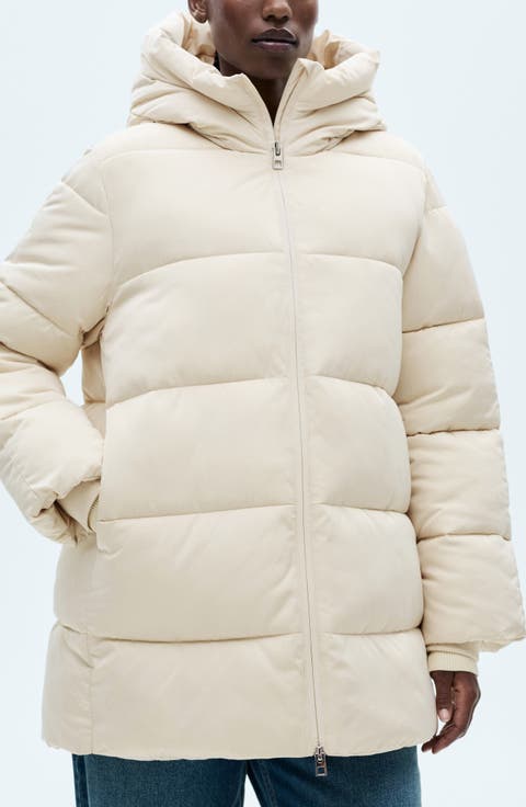 Women's Ivory Puffer Jackets & Down Coats | Nordstrom