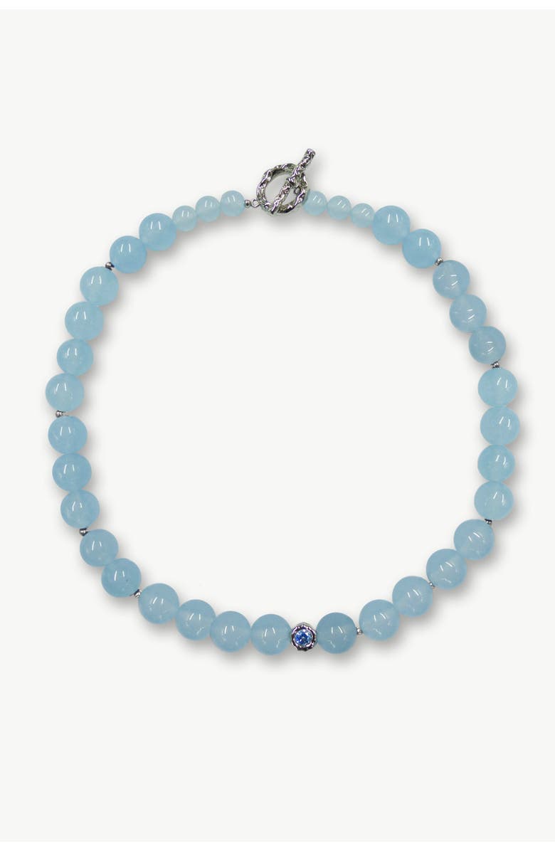 Classicharms Isla Aquamarine Bead Choker Necklace, Alternate, color, 