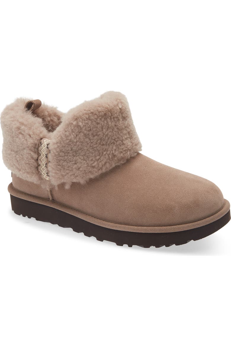 UGG® Ultra Mini Braid Genuine Shearling Bootie (Women) | Nordstrom UGG® Ultra Mini Braid Genuine Shearling Bootie (Women) | Nordstrom