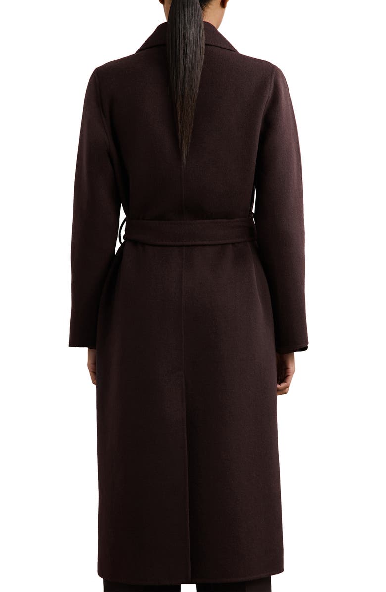 Reiss Rene Wool Blend Coat, Alternate, color, Aubergine