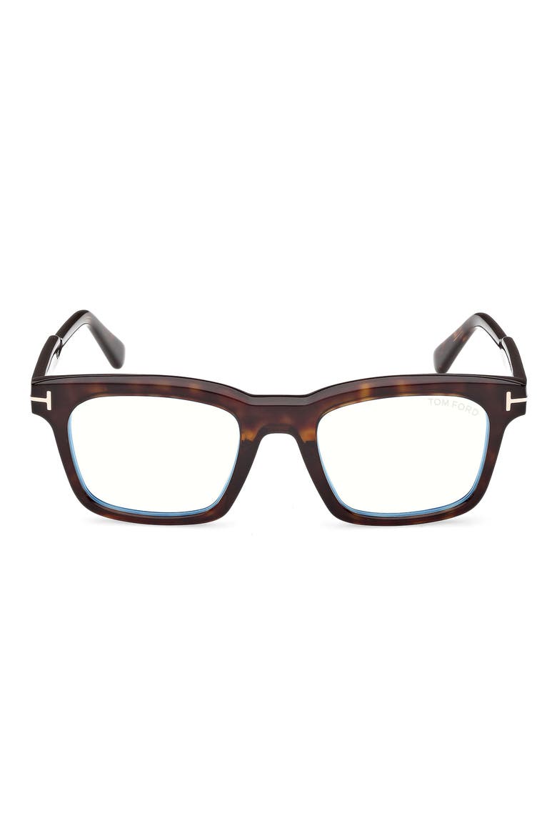 51mm Square Optical Glasses, Main, color, SHINY CLASSIC DARK HAVANA