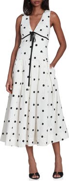 Avec Les Filles Dot Sleeveless Maxi Dress
