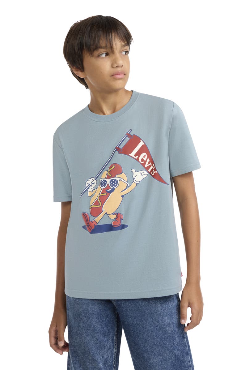 Levi's Kids' Hot Dog Logo Graphic T-Shirt, Alternate, color, Lead