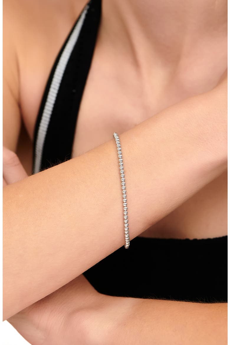 Beaded Ball Bracelet, Alternate, color, SILVER