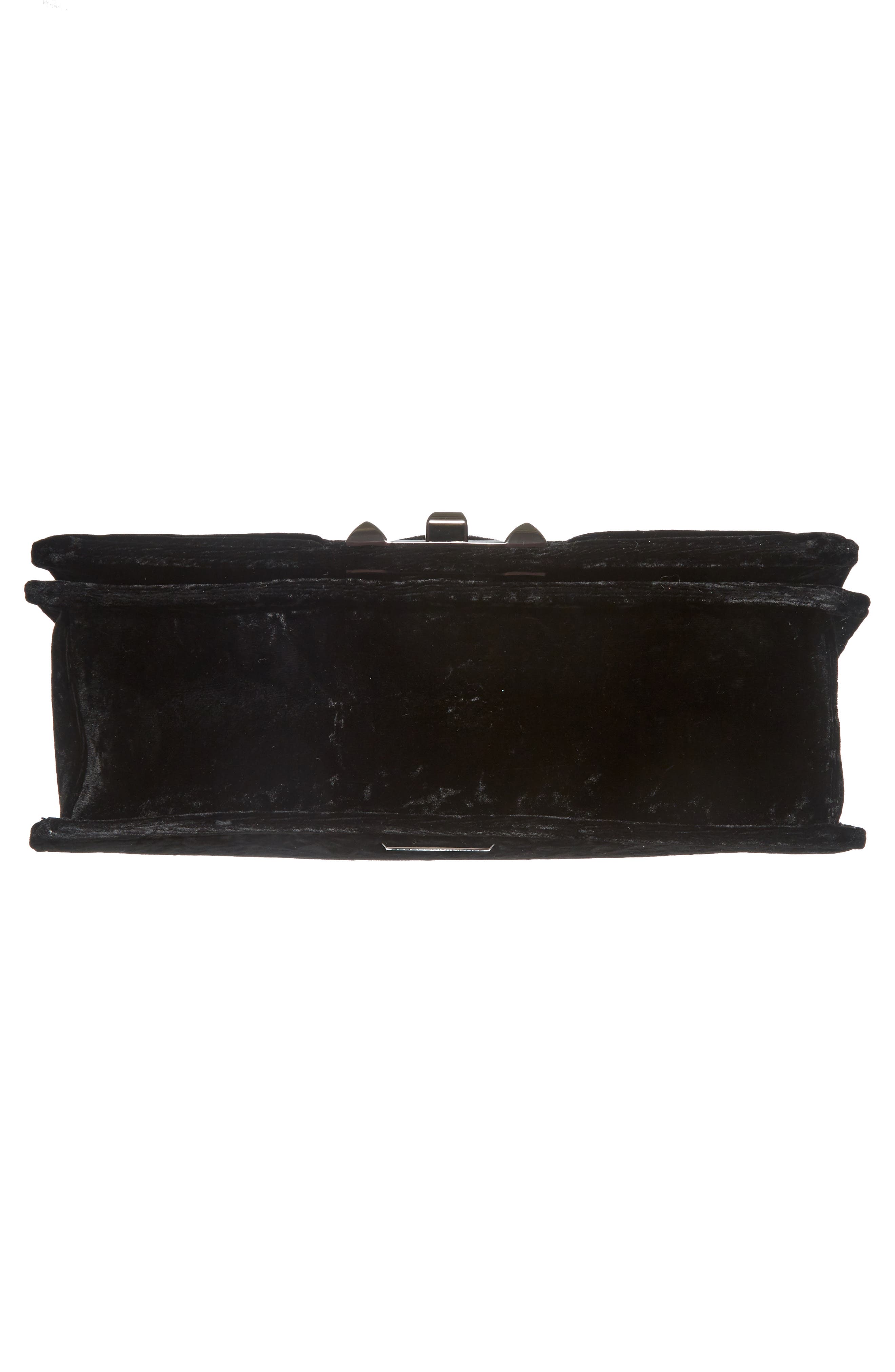 Love Velvet Quilted Crossbody Bag, Alternate, color, BLACK