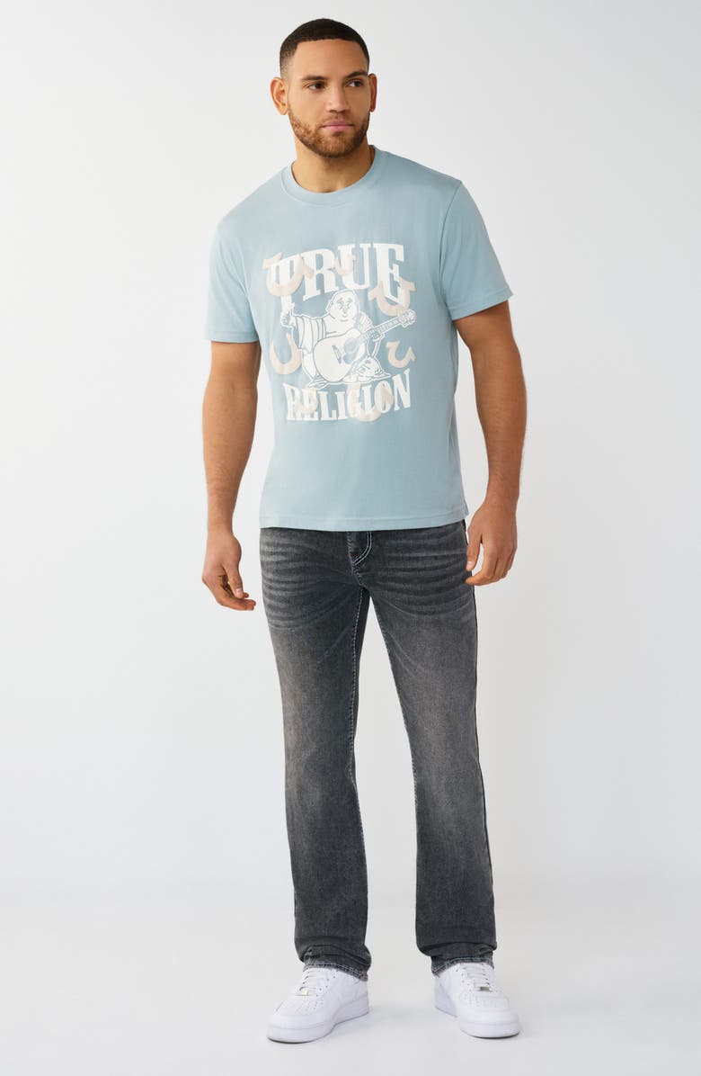 True Religion Ricky Big T Flap Pocket Straight Leg Jeans, Alternate, color, Grey Phantom