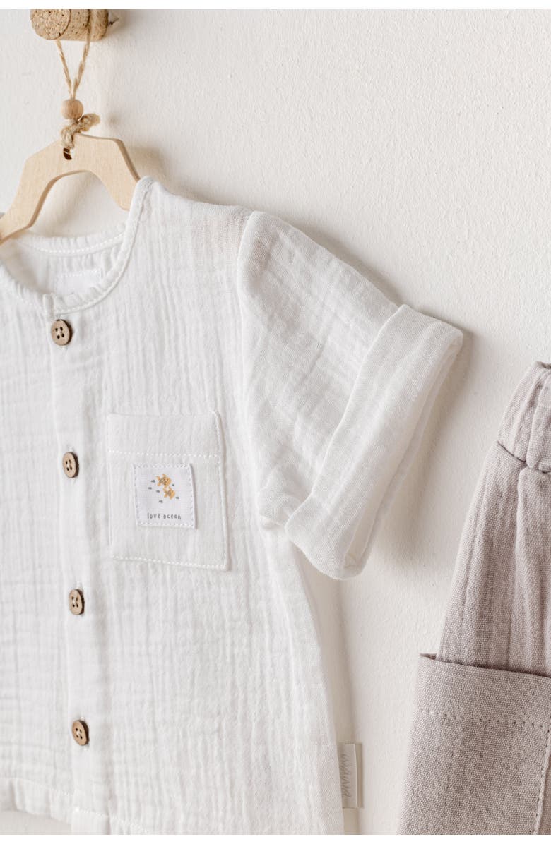 Andy Wawa Shorts Button Outfit, Alternate, color, 