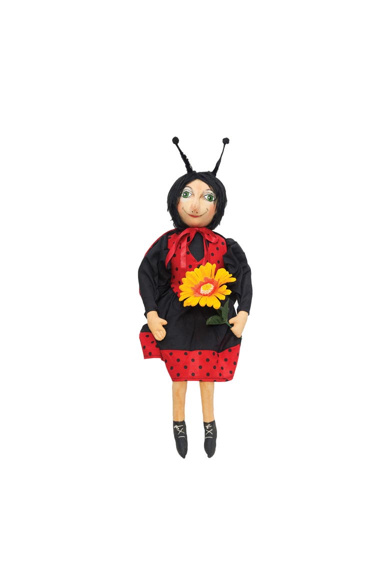 Lucinda Ladybug Joe Spencer Gathered Traditions Figurine, Main, color, Black