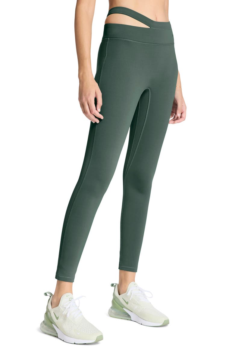 Aria Asymmetric Waist Leggings, Alternate, color, BALSAM GREEN