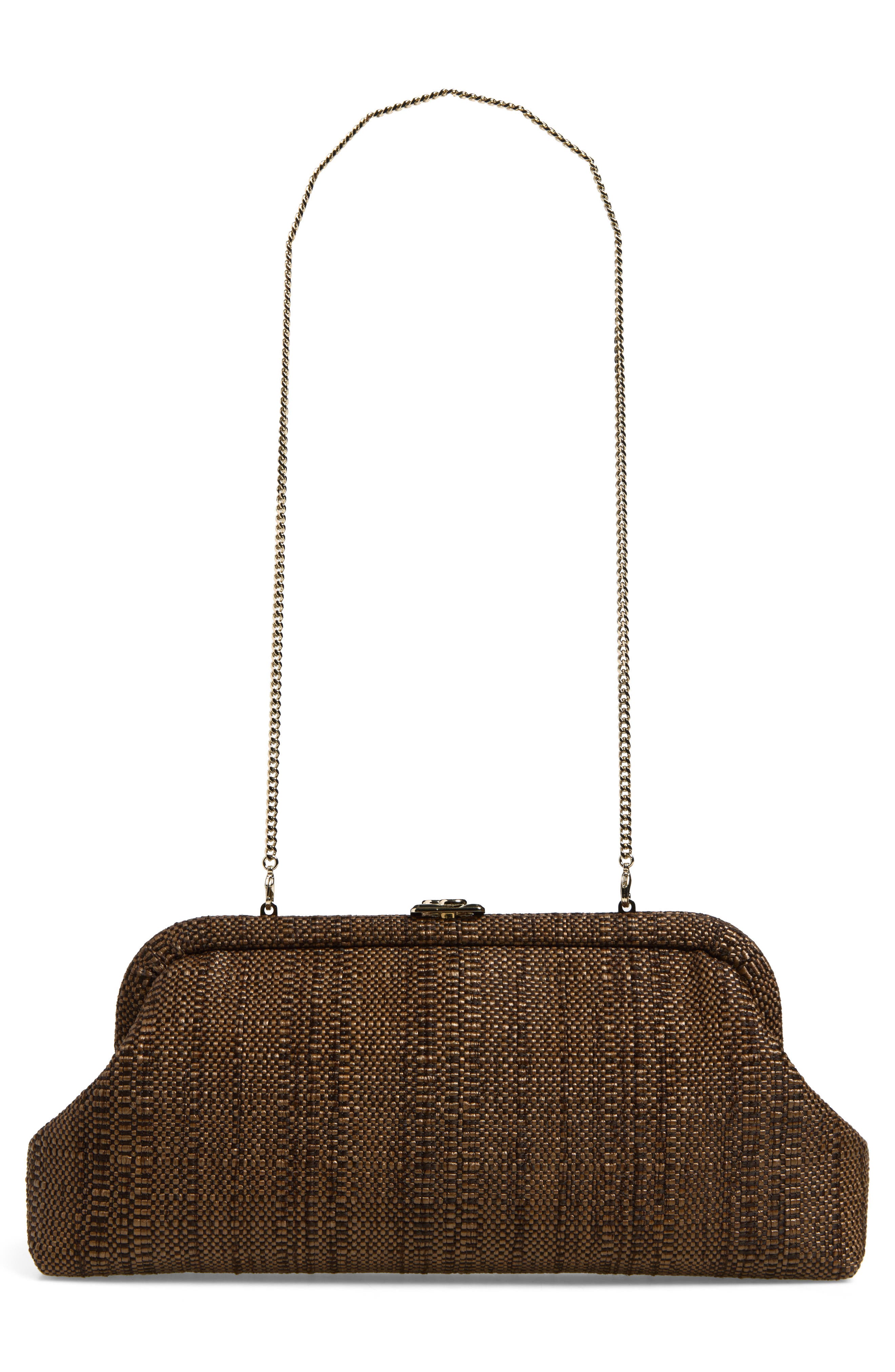 Skylar Raffia Clutch, Alternate, color, TAN/ LIGHT GOLD