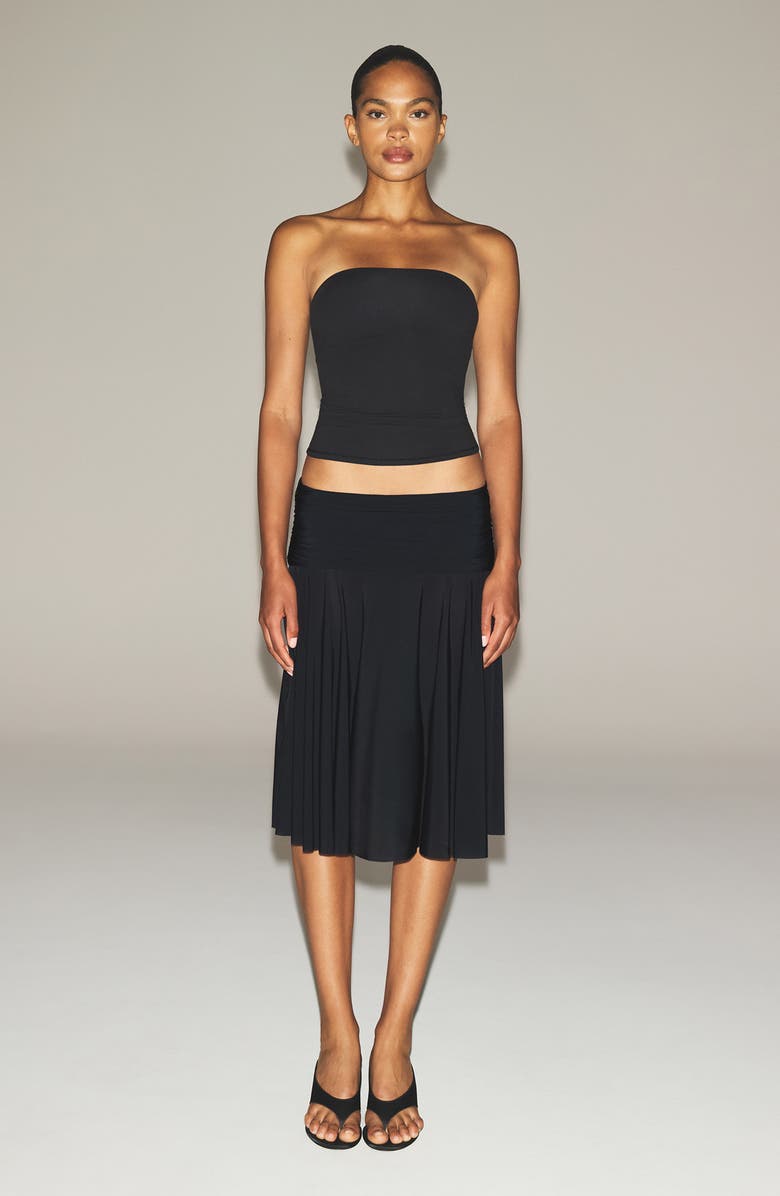 SKIMS Milky Sheer Skirt, Alternate, color, Obsidian