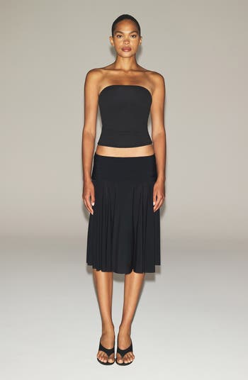 【SKIMS】Milky Sheer Midi Skirt MILKY SHEER MIDI SKIRT | OBSIDIAN