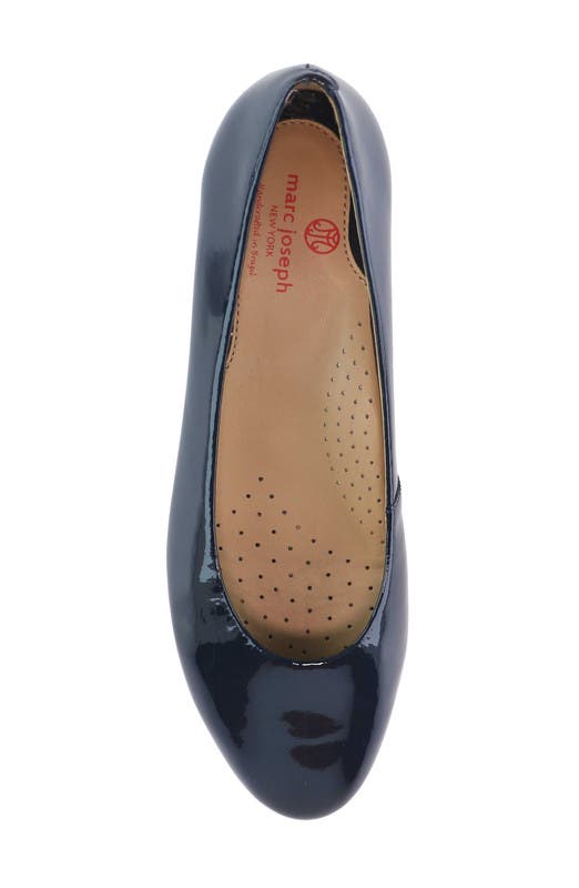 Marc Joseph New York Ferris Leather Ballet Flat, Alternate, color, Navy Patent