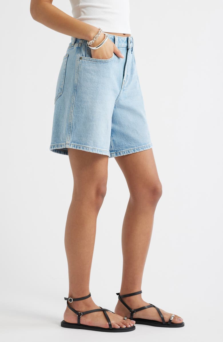 Open Edit Classic Denim Shorts, Alternate, color, Logan Wash