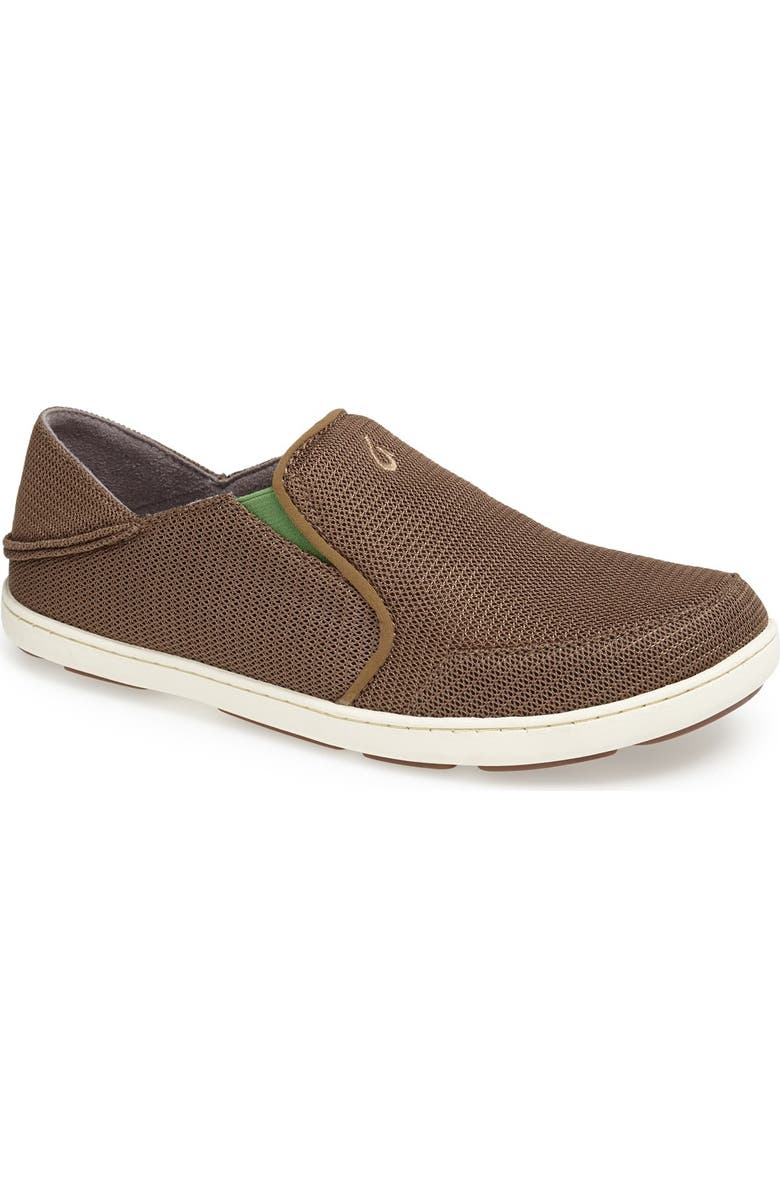 OluKai Nohea Mesh Slip-On, Main, color, Mustang/Lime Peel