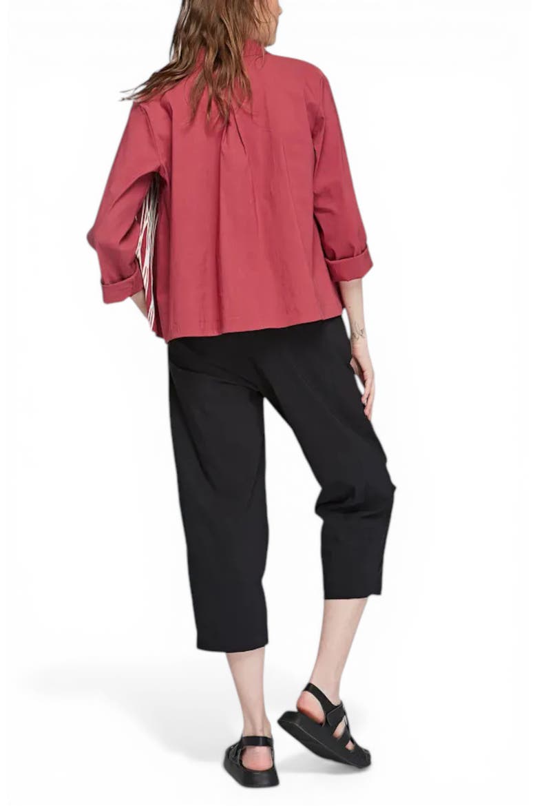 Seraphina Printed Linen Cotton Shirt Jacket, Alternate, color, Dry Rose