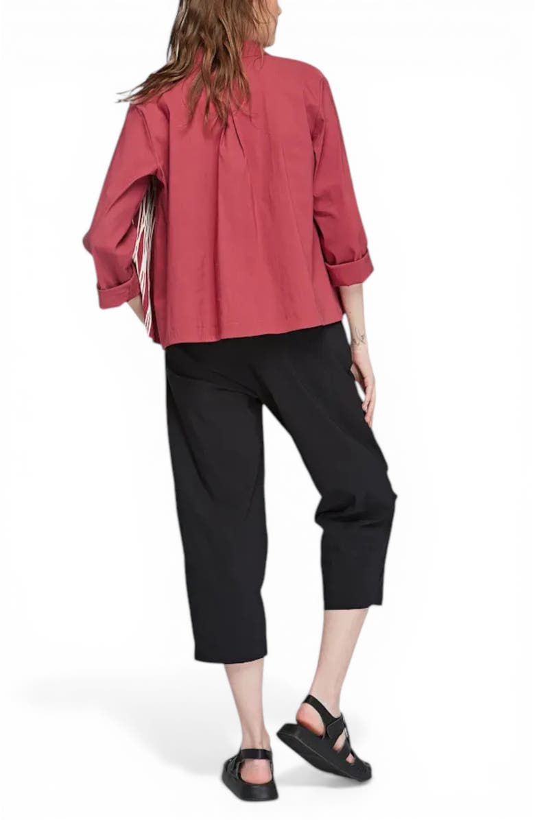 LUUKAA Seraphina Printed Linen Cotton Shirt Jacket, Alternate, color, Dry Rose