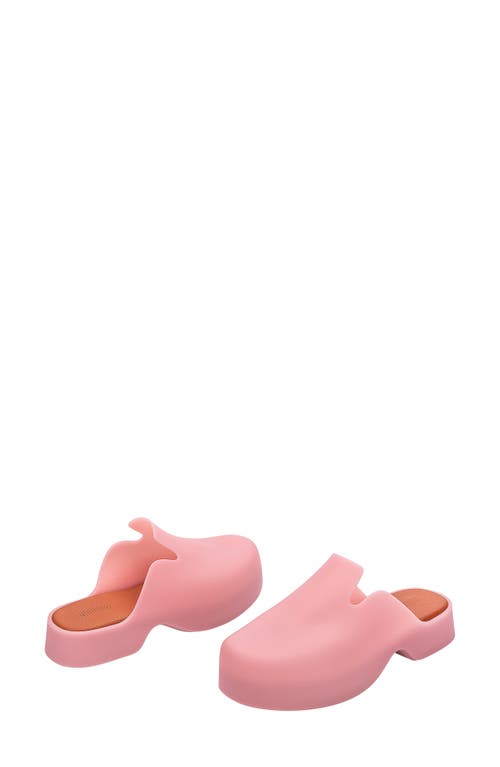 Melissa Zoe Water Resistant Platform Clog In Pink/orange