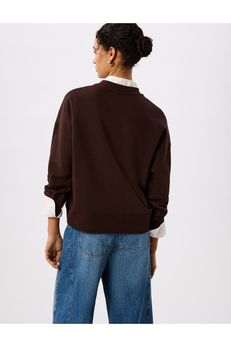 Relaxed Logo Crew Sweatshirt, Alternate, color, Chocolate