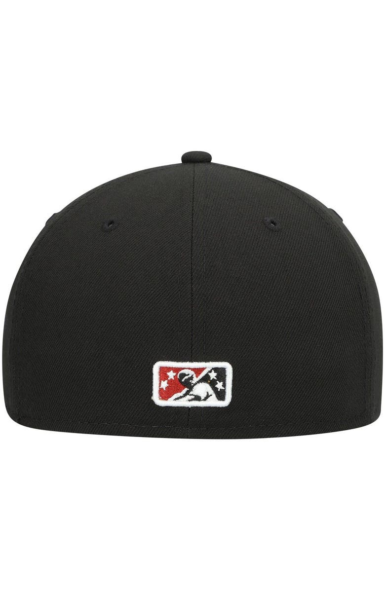 New Era Men's New Era Black Quad Cities River Bandits Authentic Collection Road 59FIFTY Fitted Hat, Alternate, color, Black