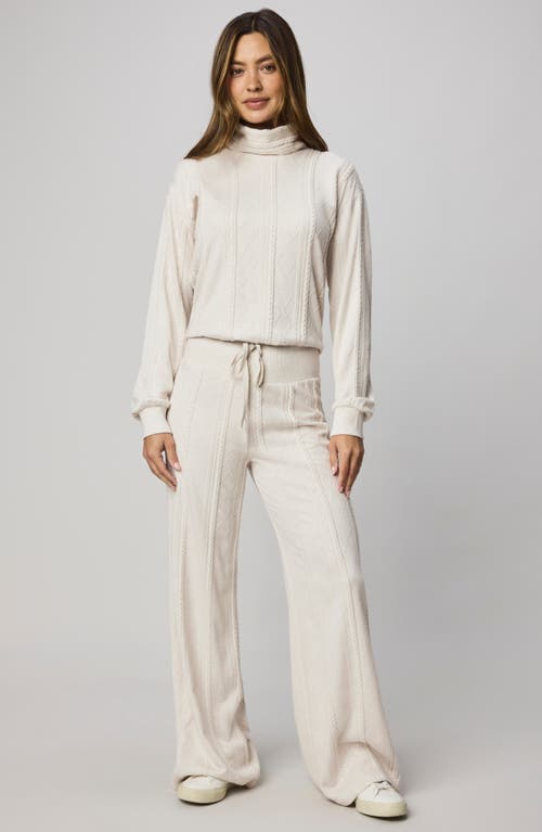 Splendid Cable Drawstring Wide Leg Pants In Multi