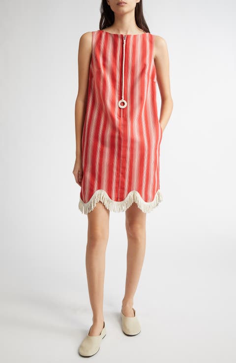 Parasol Stripe Cotton Shift Dress
