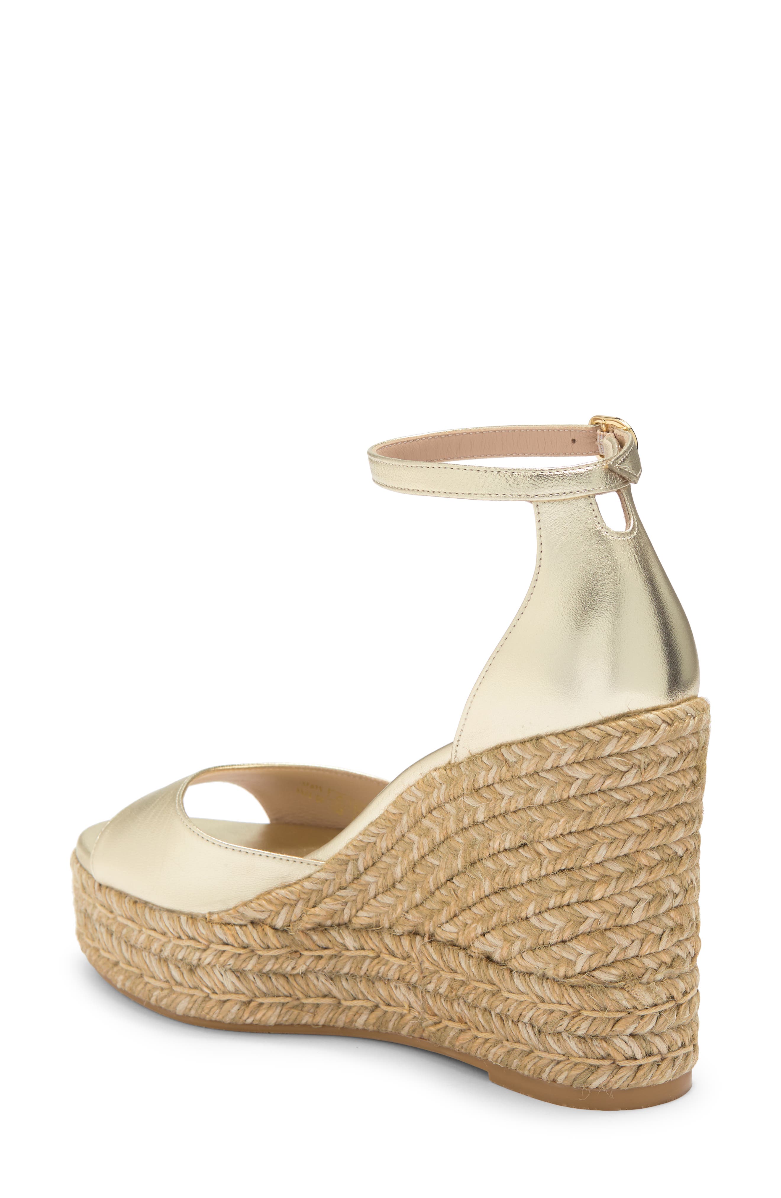 Nudist Curve Espadrille Wedge Sandal, Alternate, color, PLATINO