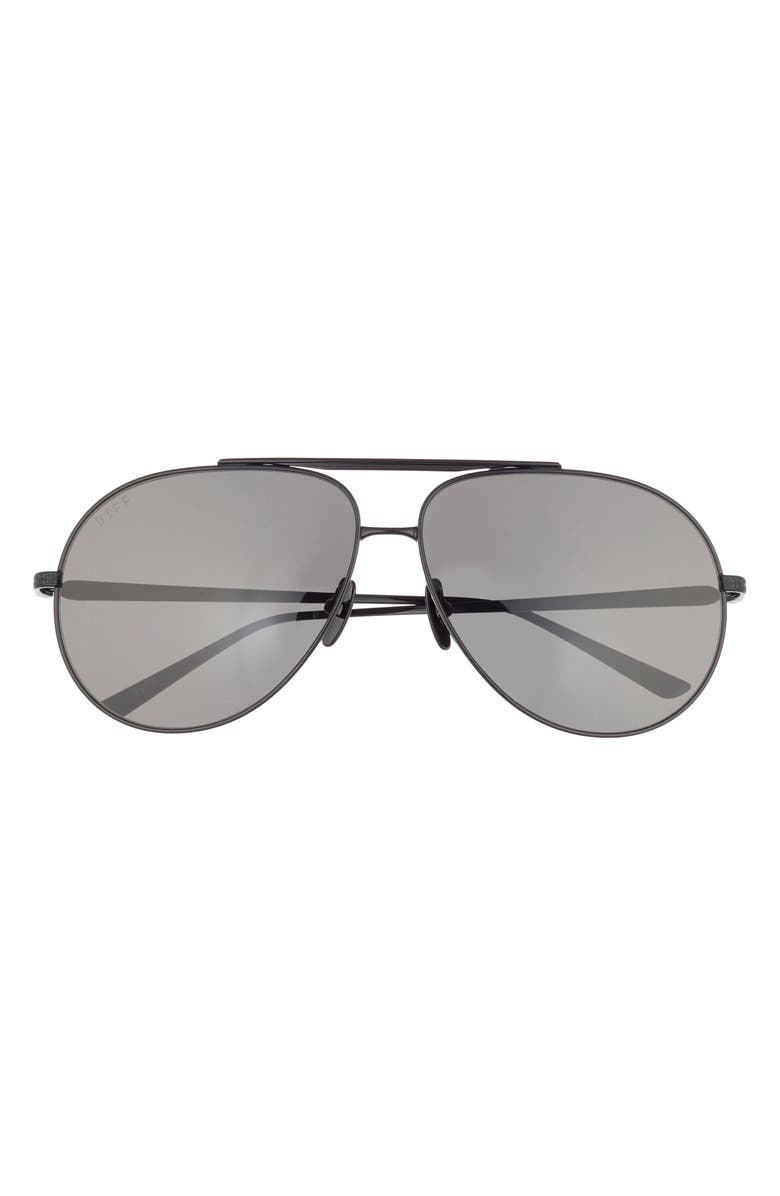 DIFF Denver 61mm Aviator Sunglasses, Main, color, Black Grey