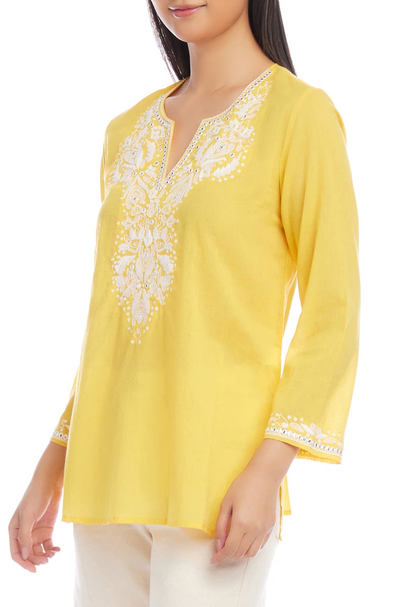 Karen Kane Embroidered Cotton Tunic Top, Alternate, color,