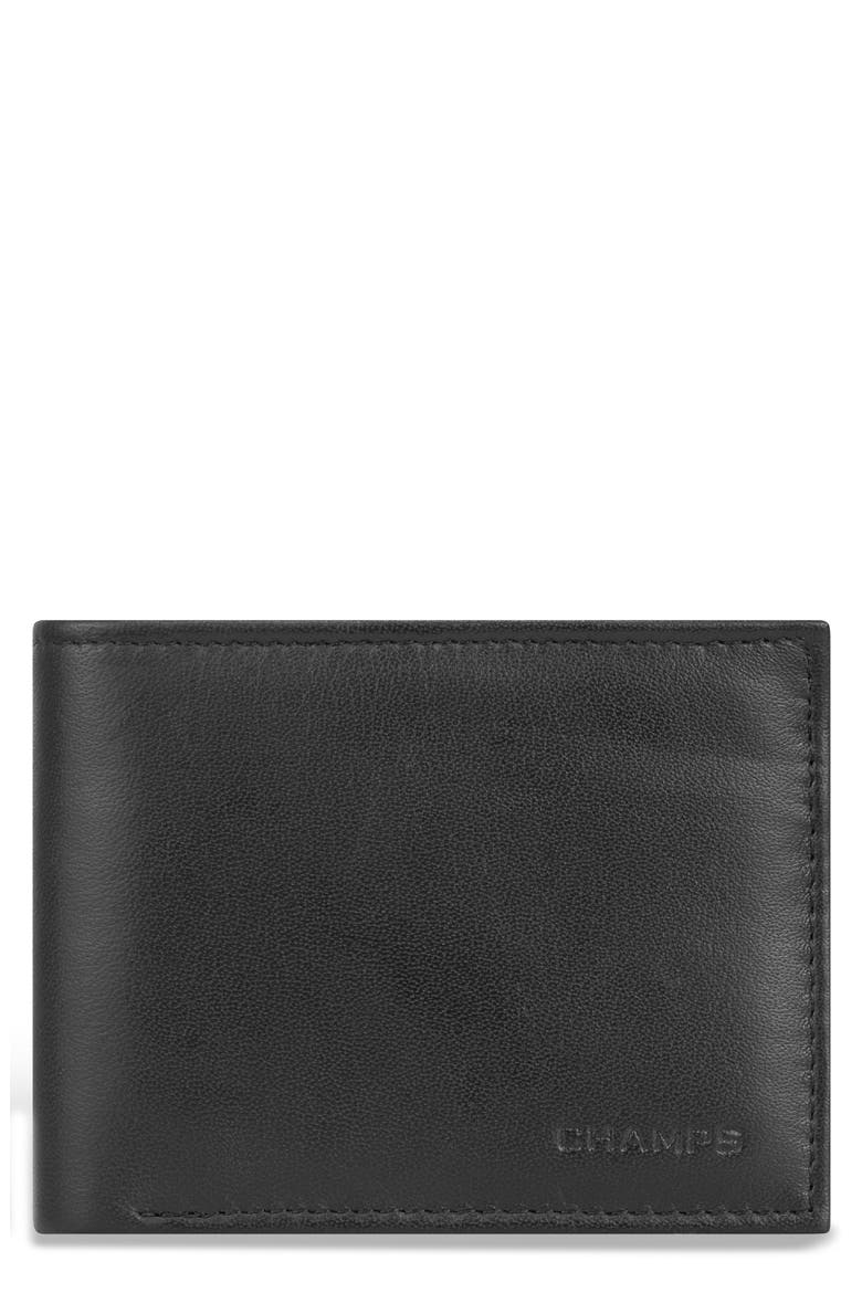Classic Leather Bifold Wallet, Main, color, BLACK