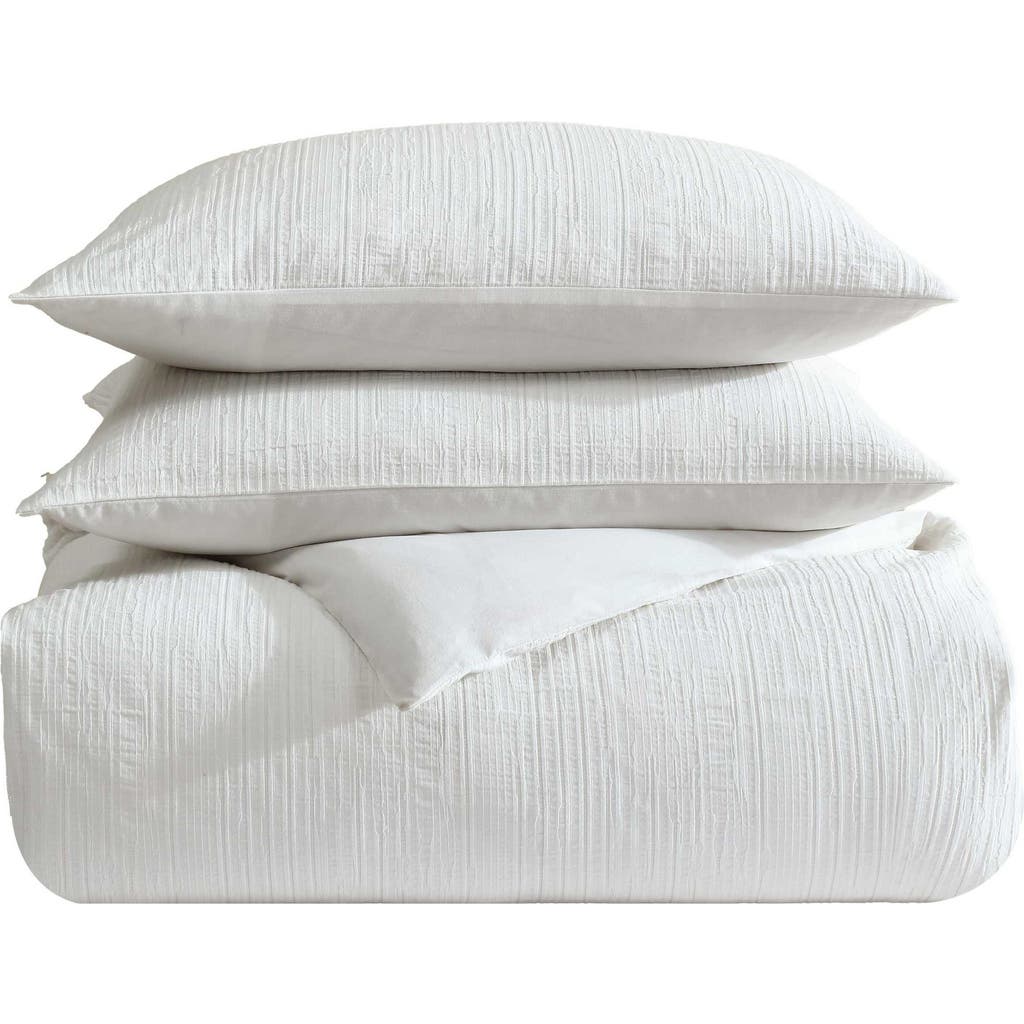 Vera Wang Bark Textured Comforter Set In White