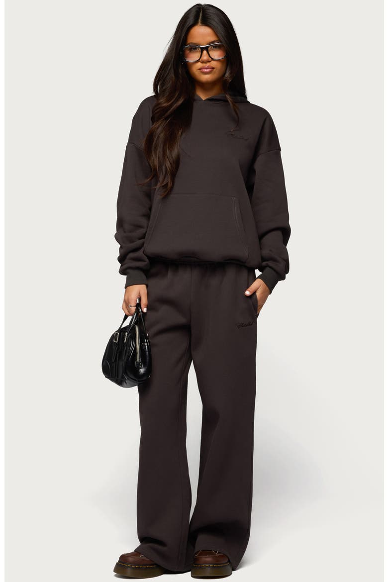 Basic Low Rise Wide Leg Sweatpants, Alternate, color, DARK-GRAY