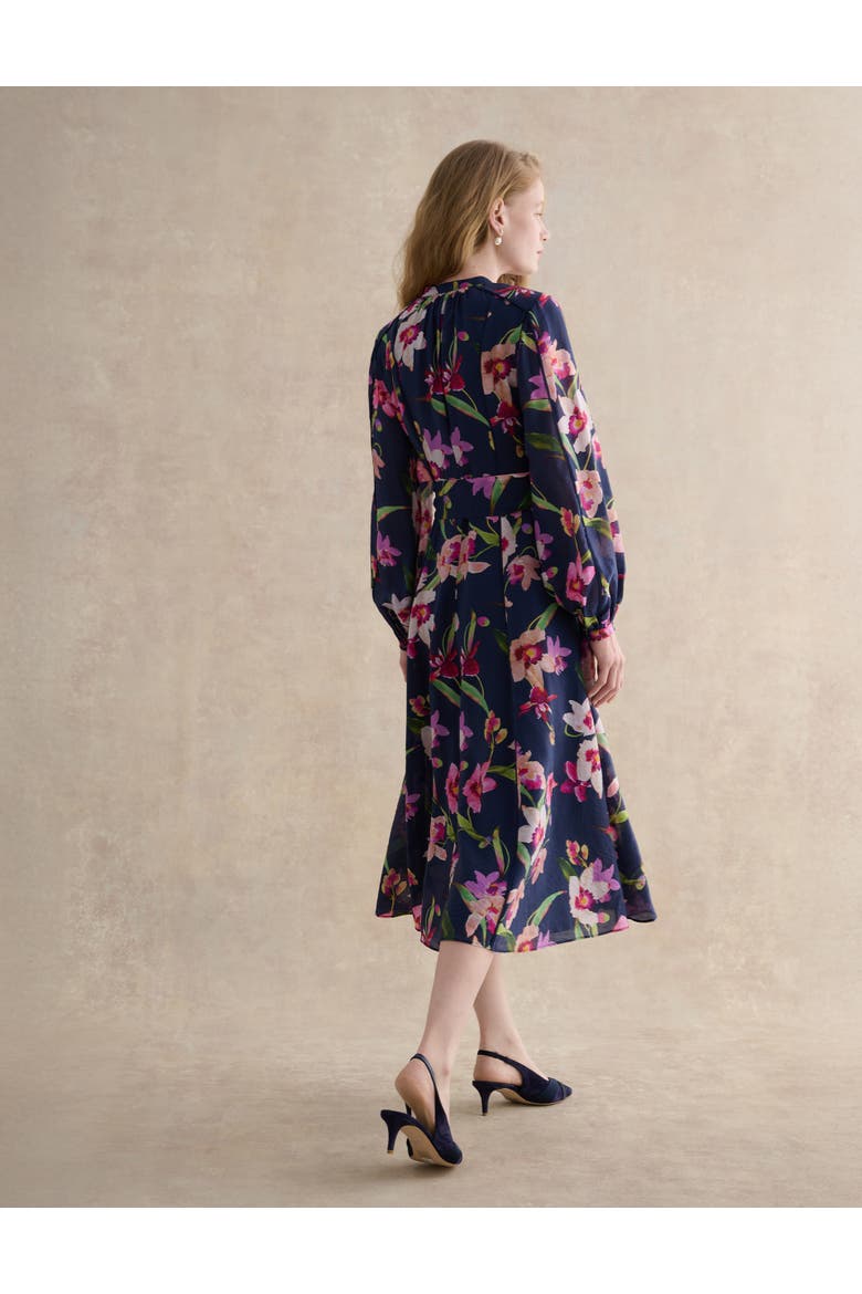 Pippa Floral Midi Dress, Alternate, color, Midnight Multi