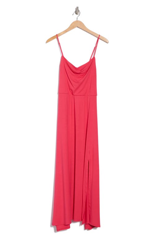 Loveappella Drape Midi Dress In Pink