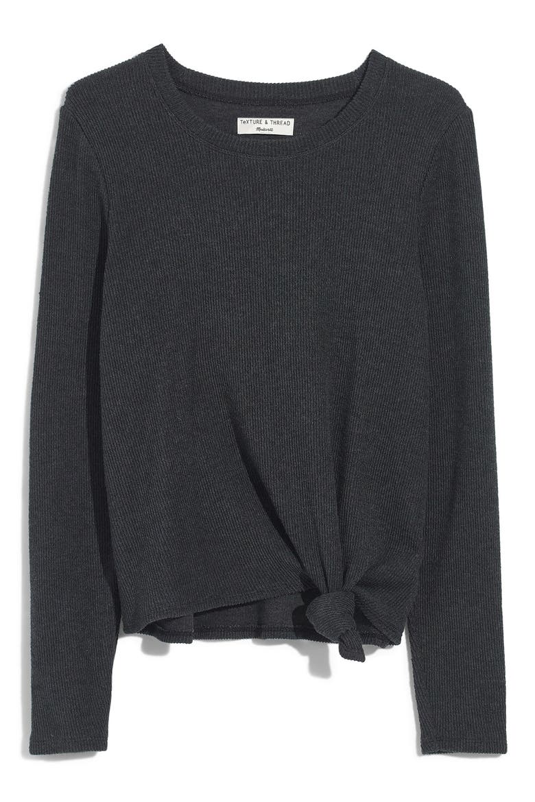 Elwood Knot Front Top, Alternate, color, TRUE BLACK