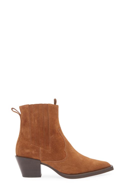 Rag & Bone Dart Suede Western Chelsea Ankle Booties In Umber Suede
