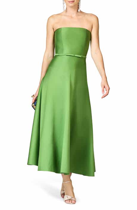 SACHIN BABI Darian Strapless Satin A-Line Gown