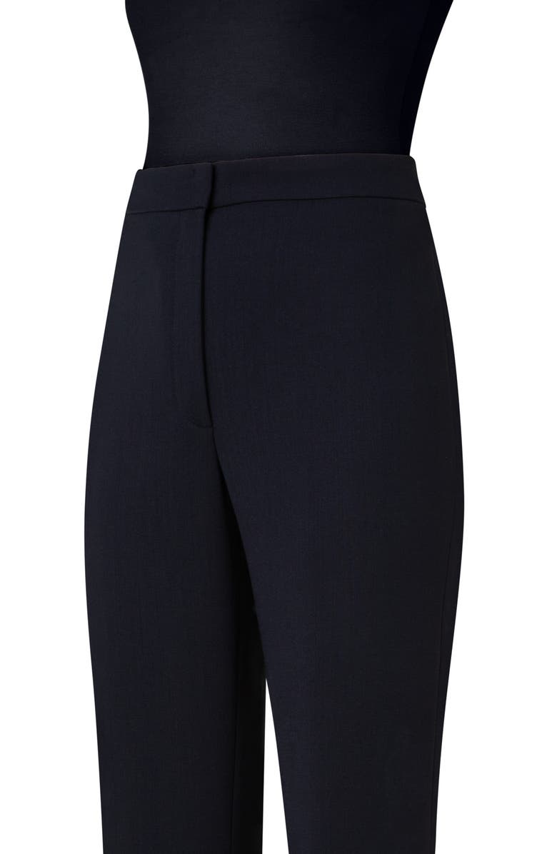 Akris punto Courtney Wide Leg Stretch Virgin Wool Pants, Alternate, color, 009 Black