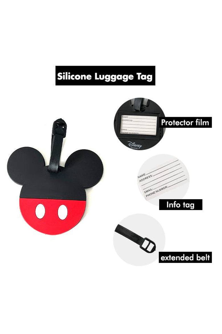 Cute Luggage Tags, Set of 4, Alternate, color, Black, red