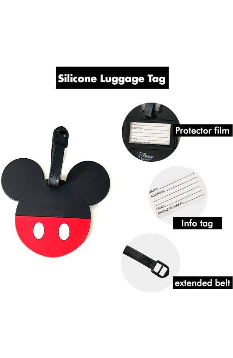 Disney Cute Luggage Tags, Set of 4, Alternate, color, Black, Red