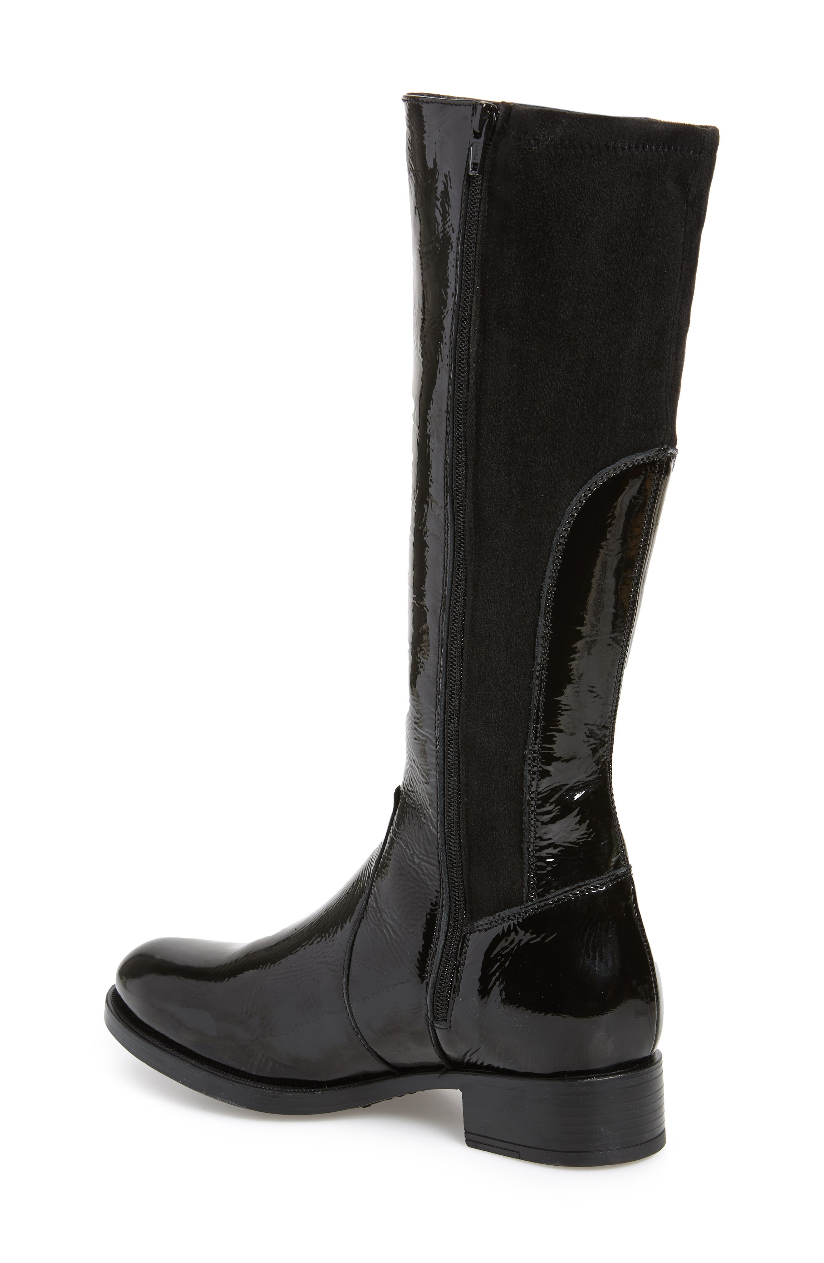 Beau Tall Waterproof Boot, Alternate, color, BLACK PATENT LEATHER