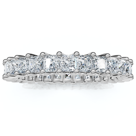 2Ct Princess Cut Diamond Eternity Stackable Wedding Ring 14k Gold Lab Grown