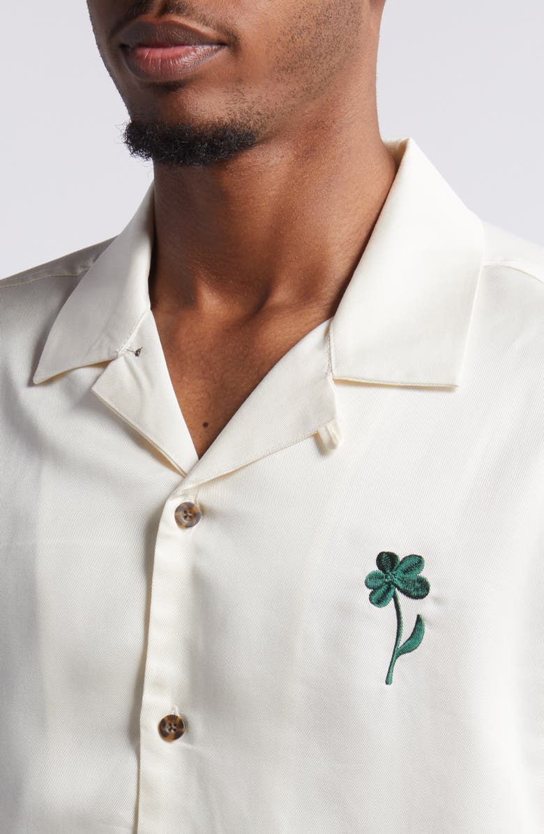 PacSun Pacific Palisades Lyocell Camp Shirt, Alternate, color, Cream