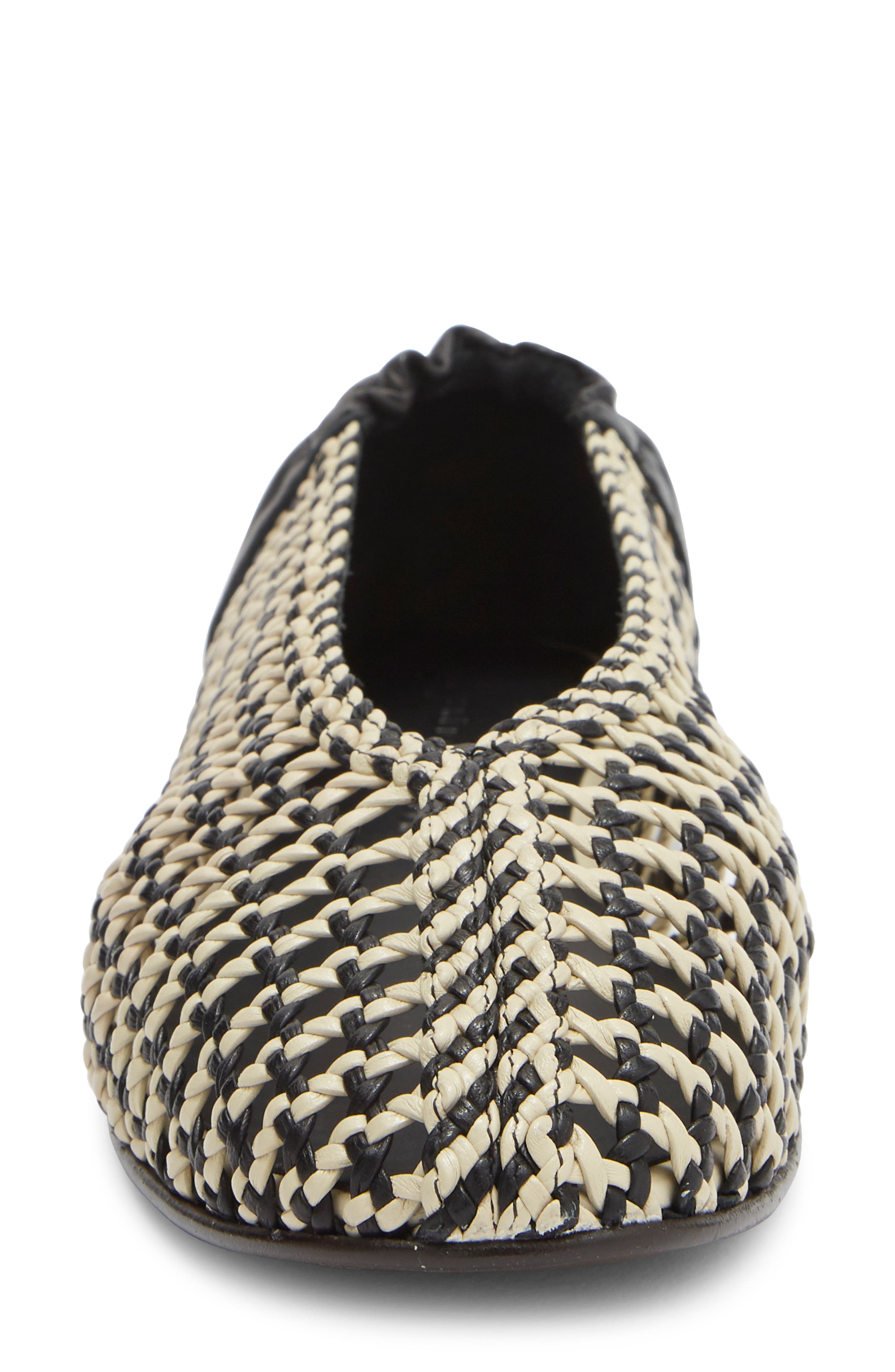 Freda Salvador Woven Ballet Flat, Alternate, color, Black Vanilla Woven Calf
