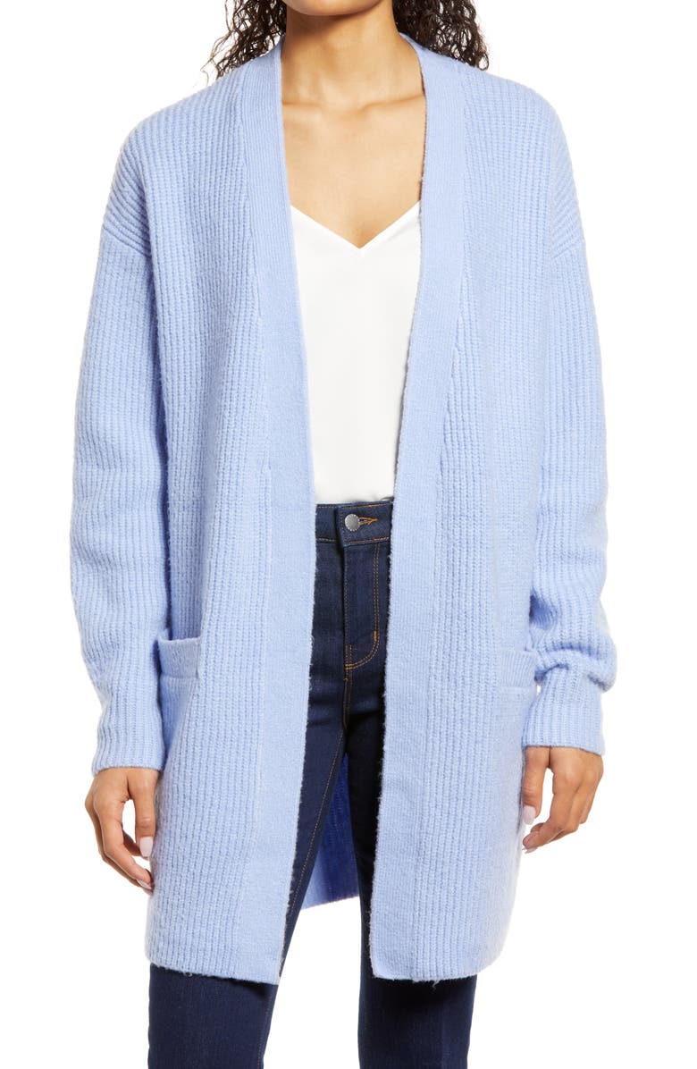 Halogen<sup>®</sup> Open Front Long Cardigan, Main, color,