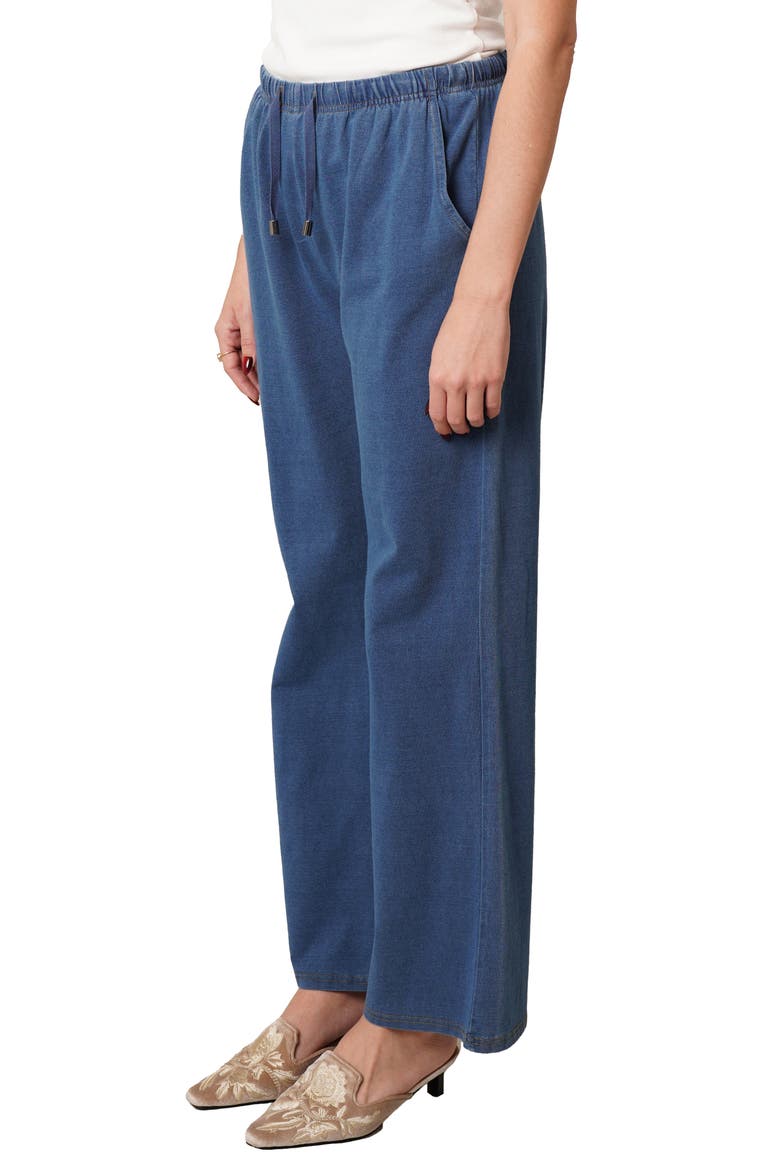 Drawstring Wide Leg Pants, Alternate, color, MEDIUM WASH