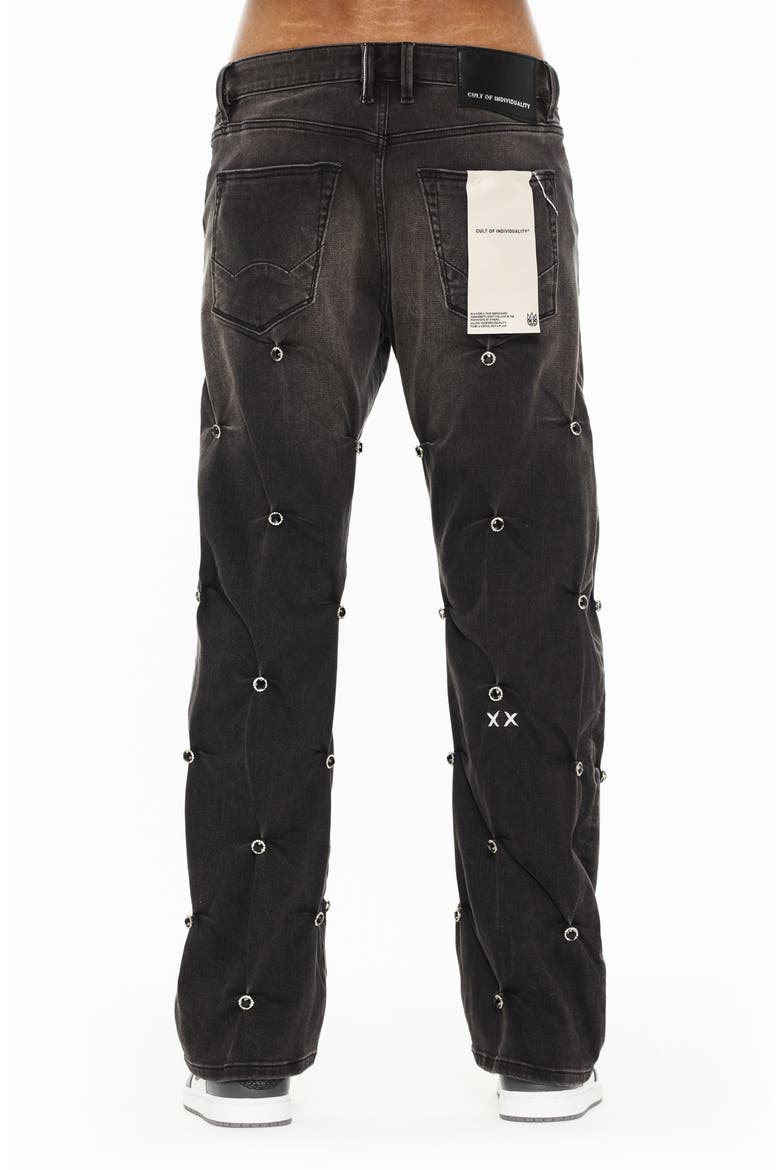 Tufted High Waist Baggy Wide Leg Jeans, Alternate, color, DARTS